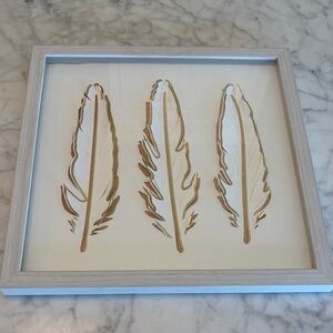 Target Gold Feather Triptych Wall Art